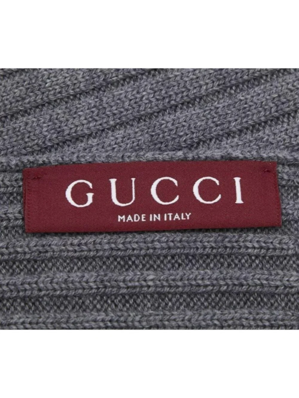 Gucci Logo Knit Rib Scarf Sweater